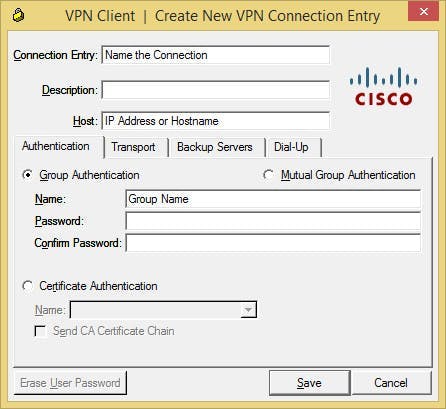 Windows_VPN client_new VPN Connection Entry