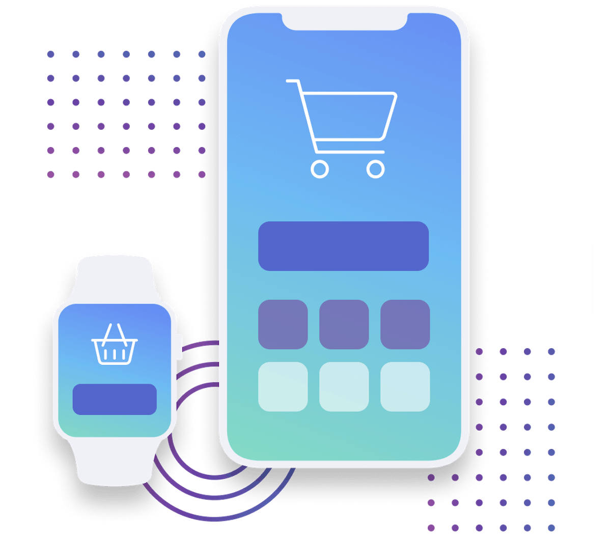 Mobile shopping illustration