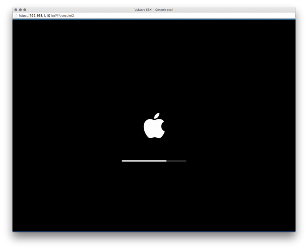 OS X VM screen