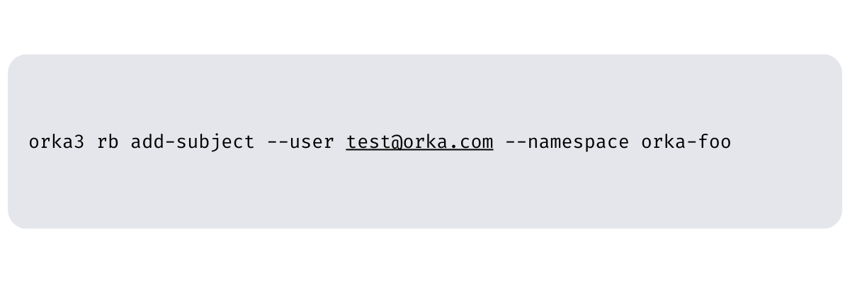 Dev access to test@orka.com command