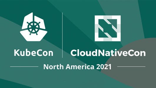 KubeCon and CloudNativeCon logos, North America 2021