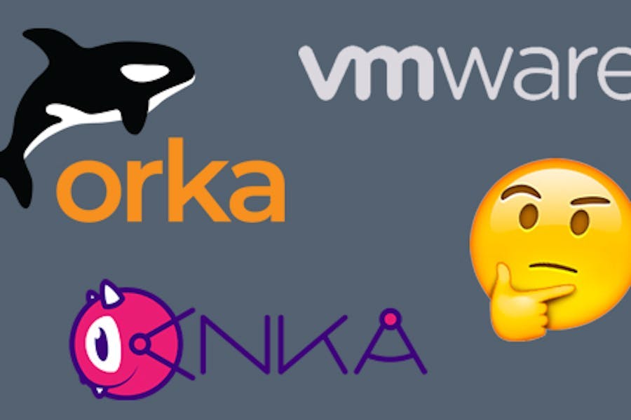 VMware, Orka and Anka logos 
