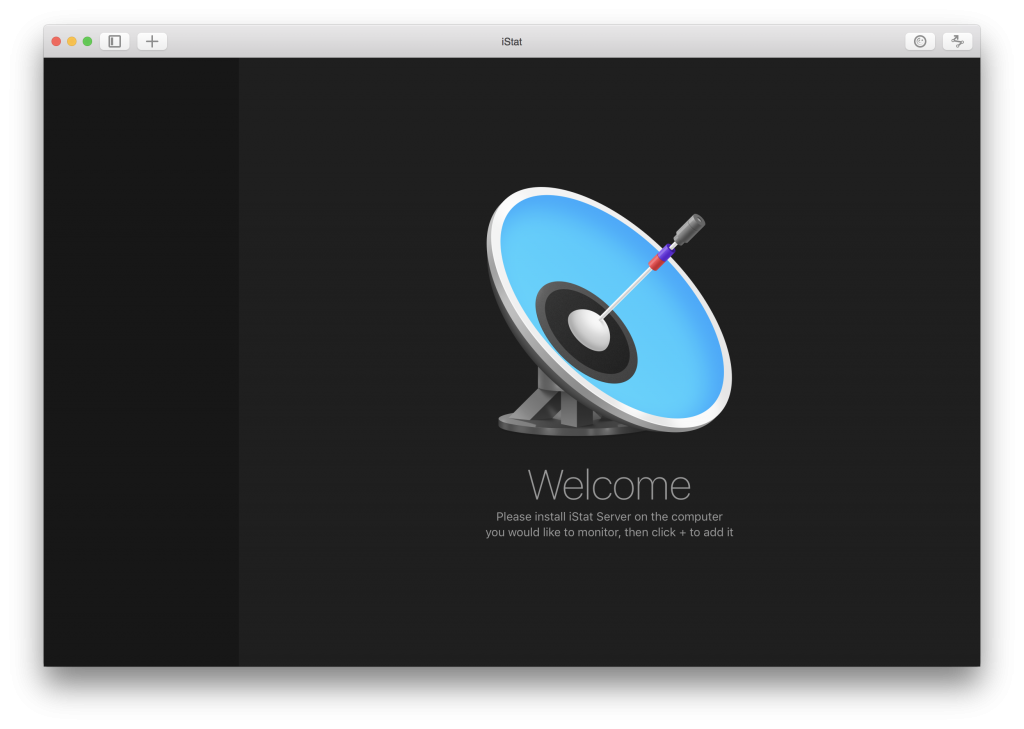 iStat Mac welcome screen