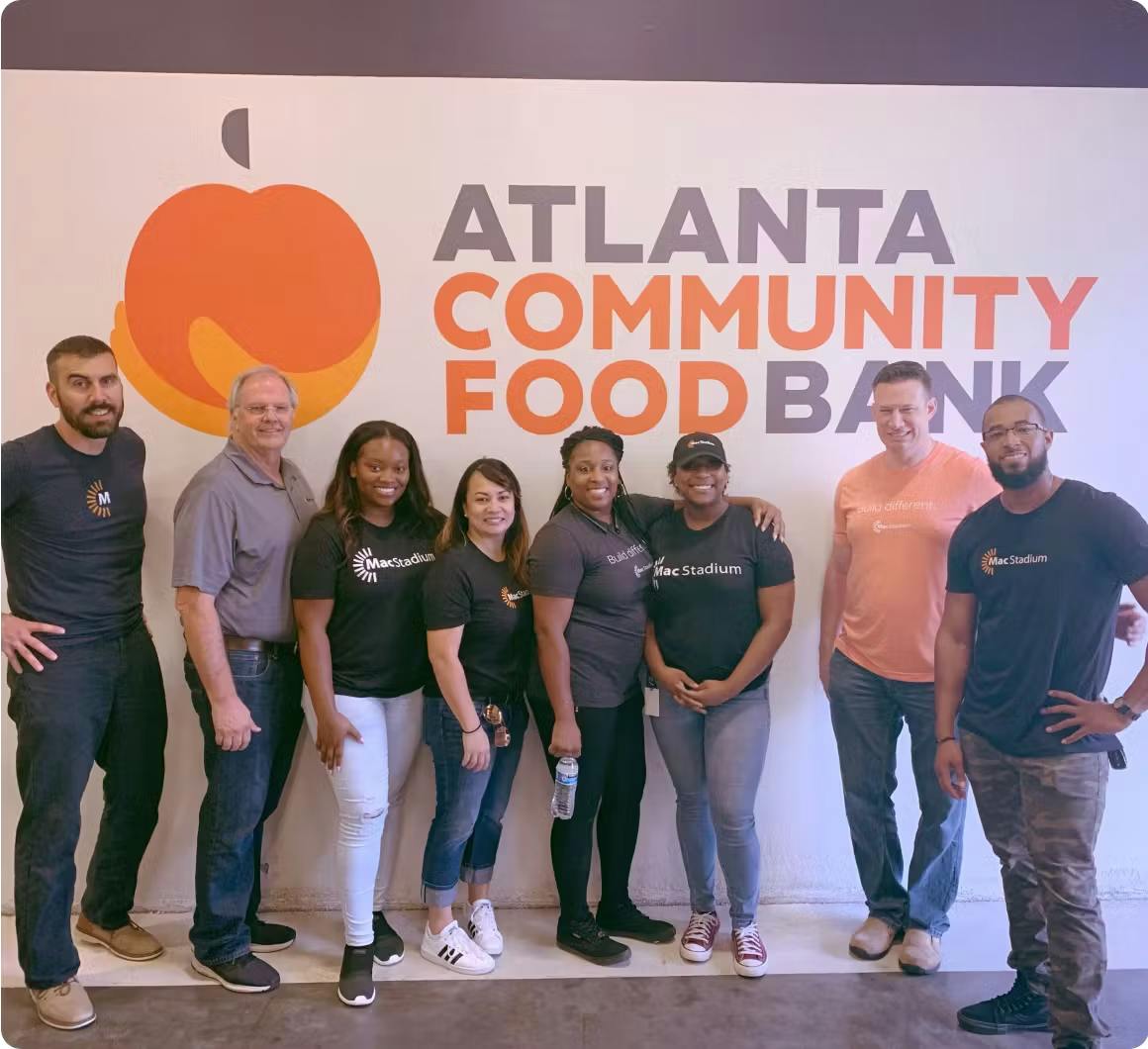 MacStadium team at Atlanta Community Food Bank