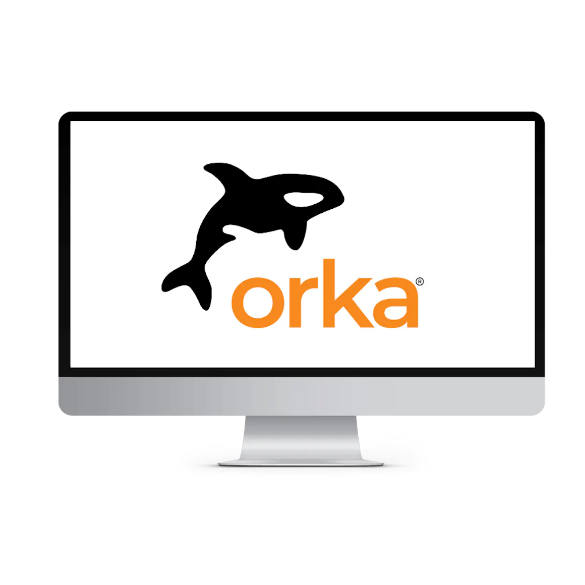 Orka logo on imac